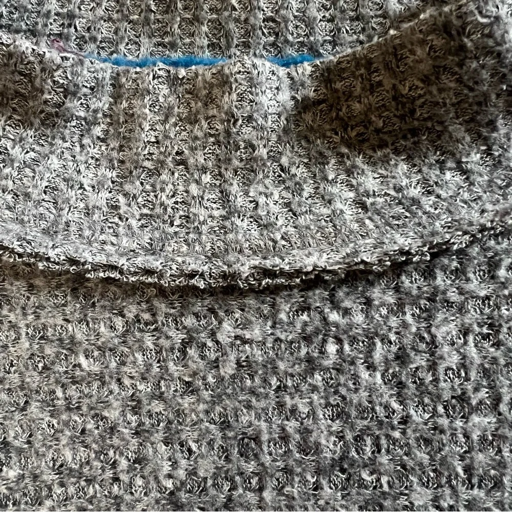 Free People Susie Sweater gray with colorful side panels - Picture 8 of 10